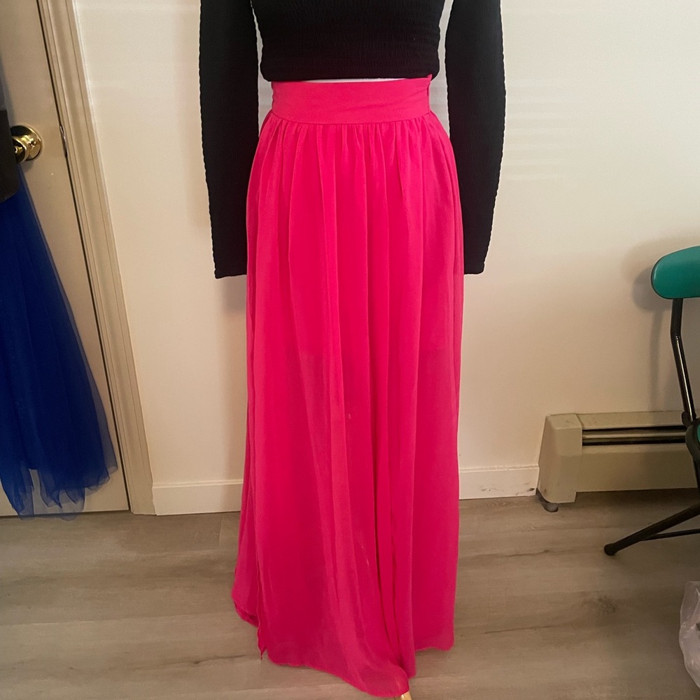 KEEPSAKE the Label Pink Pleated Maxi Skirt NWT